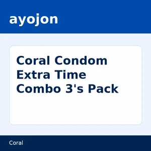 Coral Condom Extra Time Combo 3's Pack