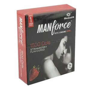Manforce Xotic Strawberry 1500 Dotted Condom - 3Pcs Pack(India)