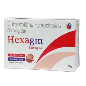 Hexagm Bathing Bar with Chlorhexidine Hydrochloride Enriched with Glycerin 50g