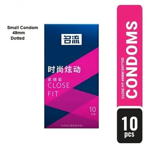 Celebrity Close Fit Dotted Small Condom 49mm Condom - 10Pcs Pack (From Malaysia)