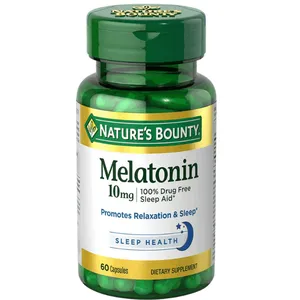 Nature's Bounty Melatonin for Relaxation & Sleep 10mg, 60 Capsules (Box of 60)