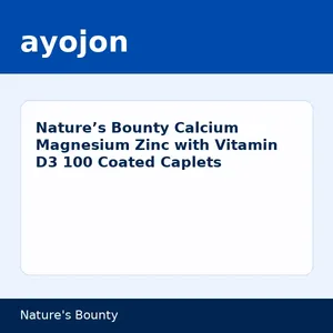Nature’s Bounty Calcium Magnesium Zinc with Vitamin D3 100 Coated Caplets