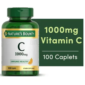 Nature’s Bounty Vitamin C Caplets, 1000mg, 100 Count (Box of 100)