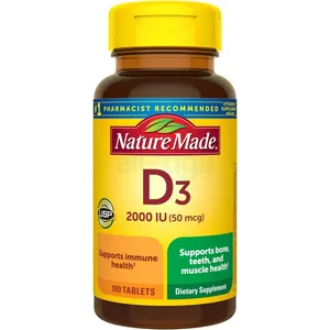 Nature Made D3 Supports Immune Health 2000IU 100 Tablets (Box of 100)