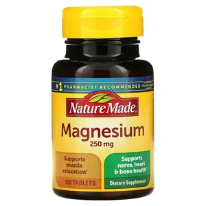 Nature Made Magnesium Supports Muscle Relaxation 250mg 100 Tablets (Box of 100)