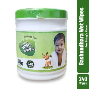 Bashundhara Wet Wipes For Baby's Care 240's Jar