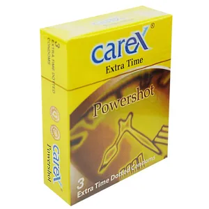 Carex Extra Time Powershot Dotted Condom - 3Pack(Made In Malaysia)