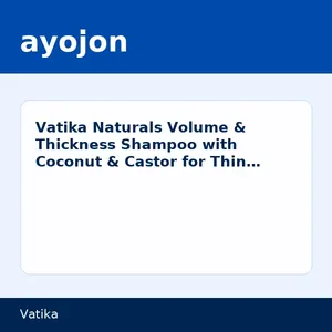 Vatika Naturals Volume & Thickness Shampoo with Coconut & Castor for Thin and Limp Hair