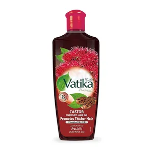 Vatika Naturals Castor Enriched Hair Oil with Vitamins A, E, F for Thicker Hair 300ml