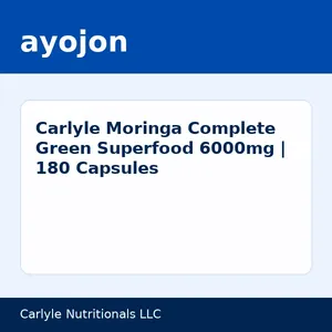 Carlyle Moringa Complete Green Superfood 6000mg | 180 Capsules (Box of 180)