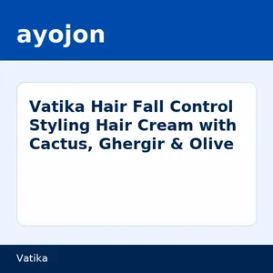 Vatika Hair Fall Control Styling Hair Cream with Cactus, Ghergir & Olive