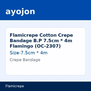 Flamicrepe Cotton Crepe Bandage B.P 7.5cm * 4m Flamingo (OC-2307)