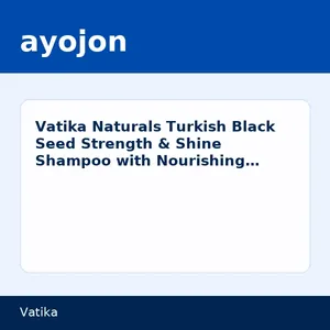 Vatika Naturals Turkish Black Seed Strength & Shine Shampoo with Nourishing Vatika Oils for Weak & Dull Hair