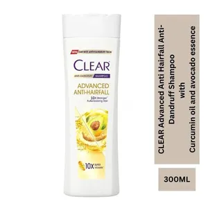 Clear Advanced Anti Hairfall Anti-Dandruff Shampoo with Curcumin oil and Avocado Essence 300ml