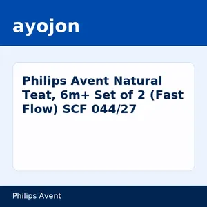 Philips Avent Natural Teat, 6m+ Set of 2 (Fast Flow) SCF 044/27