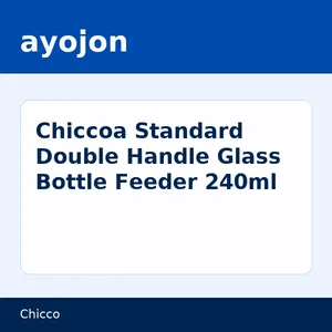 Chiccoa Standard Double Handle Glass Bottle Feeder 240ml