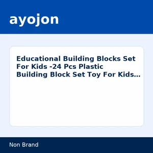 Educational Building Blocks Set For Kids -24 Pcs Plastic Building Block Set Toy For Kids (Multicolor)