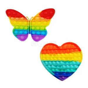 Multipurpose Rainbow Pop it Fidget Toy Silicone Poppers