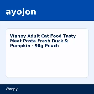 Wanpy Adult Cat Food Tasty Meat Paste Fresh Duck & Pumpkin - 90g Pouch