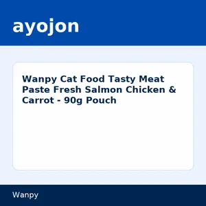 Wanpy Cat Food Tasty Meat Paste Fresh Salmon Chicken & Carrot - 90g Pouch
