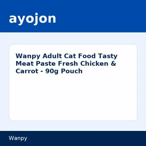 Wanpy Adult Cat Food Tasty Meat Paste Fresh Chicken & Carrot - 90g Pouch