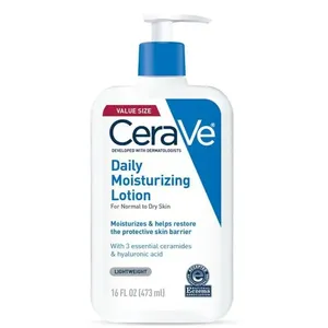 Cerave Daily Moisturizing Lotion with 3 Essential Ceramides & Hyaluronic Acid for Normal to Dry Skin (Made in USA) 473ml
