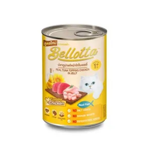 Bellotta Real Tuna Toppiing Chicken In Jelly 400gm can