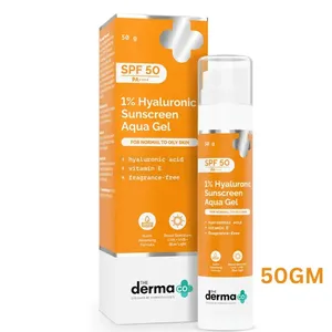 The Derma Co 1% Hyaluronic Sunscreen SPF50 PA++++ for Normal to Oily Skin - 50g