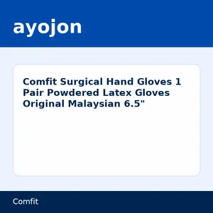 Comfit Surgical Hand Gloves 1 Pair Powdered Latex Gloves Original Malaysian 6.5"