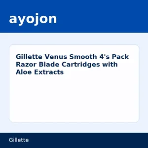 Gillette Venus Smooth 4's Pack Razor Blade Cartridges with Aloe Extracts