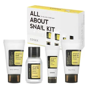Cosrx All About Snail Kit 4 Step Gift Set (Cleanser 20ml, Power Essence 30ml, Peptide Eye Cream 5ml & All In One Cream 20g)