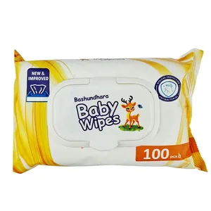 Bashundhara Baby Wipes 100's Pack (Box of 100)