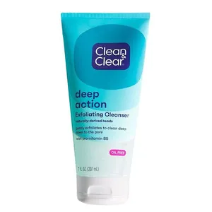 Clean & Clear Oil Free Deep Action Exfoliating Cleanser 207ml