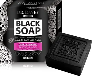 Dr. Davey Black Soap with Collagen & Charcoal for Deep Cleansing