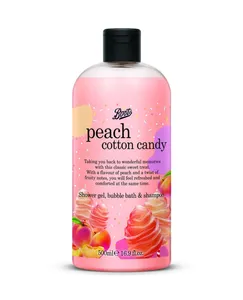 Boots Peach Cotton Candy Shower Gel, Bubble Bath & Shampoo