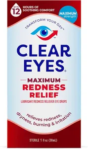 Clear Eyes Maximum Redness Eye Relief Eye Drops, 0.5 Fl Oz