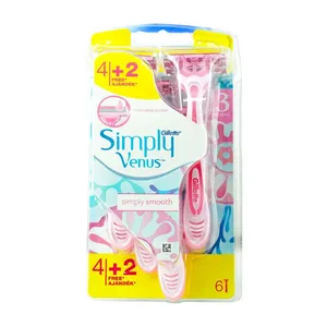 Gillette Simply Venus Disposable Razors Simply Smooth For Women 4 Pcs + 2 Pcs Free