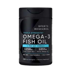 Sports Research Triple Strength Omega-3 Fish Oil 150 Softgels