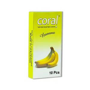 Coral - Banana Flavor Extra Performance Condom - Single Large Pack - 10x1=10pcs