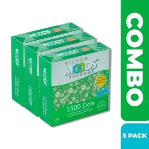 Moods - Moods Silver Condom 1500 Dots 3 pack