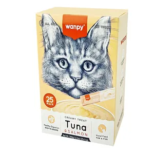 Wanpy Creamy Treat Tuna & Salmon 25pc Pack*14gm (350gm)