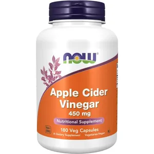 Now Apple Cider Vinegar 450mg Nutritional Supplement 180 Capsules (Box of 180)