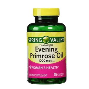 Spring Valley Standardized Evening Primrose Oil 1000mg Women's Health Dietary Supplement 75 Capsules (Box of 75)