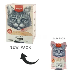 Wanpy Creamy Treat Tuna & Shirmp 25pc Pack*14gm (350gm)