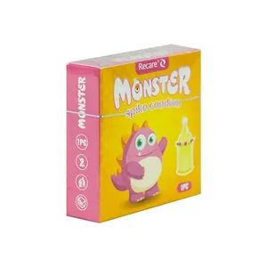 Recare Monster Condom - Spike Funny Shape Condom 1Pc Pack Yellow