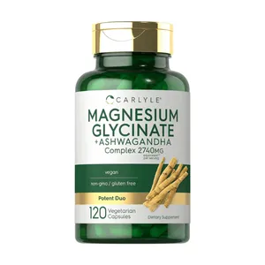 Carlyle Magnesium Glycinate with Ashwagandha 2740mg Complex 120 Capsules