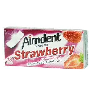 Aimdent Strawberry Chewing Gum Aspartame Free 31g