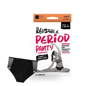 Floren Reusable Leakproof Period Panty Black - (S Size 27-29)