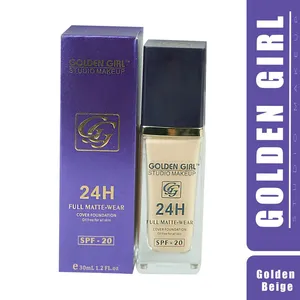 Golden Girl Studio Makeup 24H Full Matte-Wear Color Foundation SPF-20 (Golden Beige) 30ml