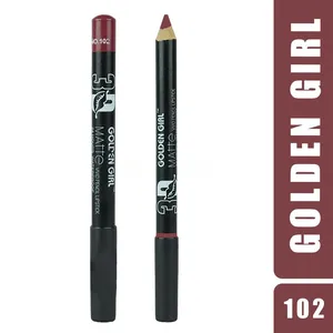 Golden Girl Matte Vivid Pencil Lipstick 24 Hours Waterproof (102)